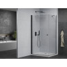 Mexen Pretoria Открита душ кабина 70 x 90 см, прозрачна, черна + корито Flat