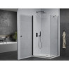 Mexen Pretoria отваряща се душ кабина 70 x 110 см, прозрачна, черна + плосок