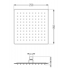 Mexen Slim душ пита 25 x 25 см, хром - 79125-00