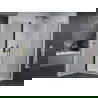 Mexen Pretoria душ кабина с подвижна врата 90 x 70 см, прозрачна, черна + корито Flat - 852-090-070-70-00-4010B