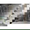 Mexen Mist T душ кабина с отварящи се врати 80 x 80 см, прозрачна, златиста матова - 8A4T-080-080-55-00