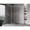 Mexen Mist T въртяща се душ кабина 95 x 95 см, прозрачна, златиста матирана - 8A4T-095-095-55-00