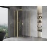 Mexen Mist T въртяща се душ кабина 95 x 95 см, прозрачна, златиста матирана - 8A4T-095-095-55-00