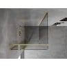 Mexen Mist T въртяща се душ кабина 95 x 95 см, прозрачна, златиста матирана - 8A4T-095-095-55-00