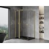 Mexen Mist T накланяща се душ кабина 105 x 80 см, прозрачна, злато четка - 8A4T-105-080-55-00