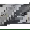 Mexen Pretoria душ кабина отваряема 100 x 100 см, прозрачен, черен + душ под Flat - 852-100-100-70-00-4010B