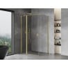 Mexen Mist T душ кабина с отваряща се врата 110 x 100 см, прозрачна, златна четкана - 8A4T-110-100-55-00