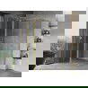 Mexen Mist T отваряща се душ кабина 90 x 120 cm, прозрачна, златисто матирана - 8A4T-090-120-55-00