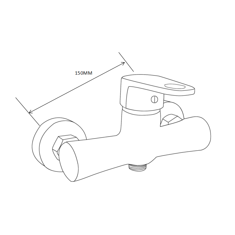 Mexen Kama черен душ батерия - 72540-70