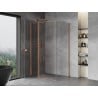 Mexen Mist T въртяща се душ кабина 95 x 75 cm, прозрачна, четкана мед - 8A4T-095-075-65-00
