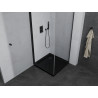 Mexen Pretoria Отваряема душ кабина 70 x 70 см, прозрачна, черна + корито Flat,