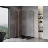 Mexen Mist T Душ кабина, отваряща се, 90 x 80 см, прозрачна, матирана мед - 8A4T-090-080-65-00