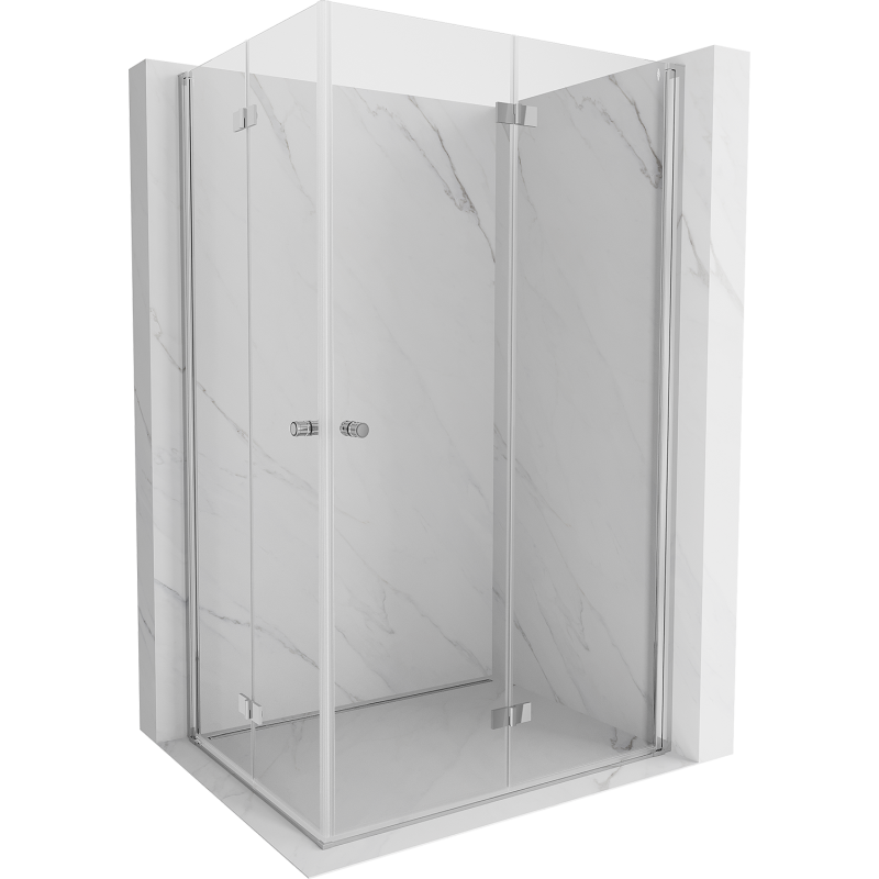 Mexen Mist-F Duo сгъваема душ кабина 95 x 100 см, прозрачна, хром - 8A6-095L-100P-01-00