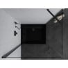 Mexen Pretoria душ кабина с колело 80 x 70 см, прозрачна, черна + под душ Flat, черен - 852-080-070-70-00-4070B