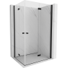 Mexen Mist-F Duo сгъваема душ кабина 95 x 115 см, прозрачна, черна - 8A6-095L-115P-70-00