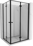 Сгъваема душ кабина Mexen Mist-F Duo 70 x 90 cm, черна рамка, черна - 8A6-070L-090P-70-70