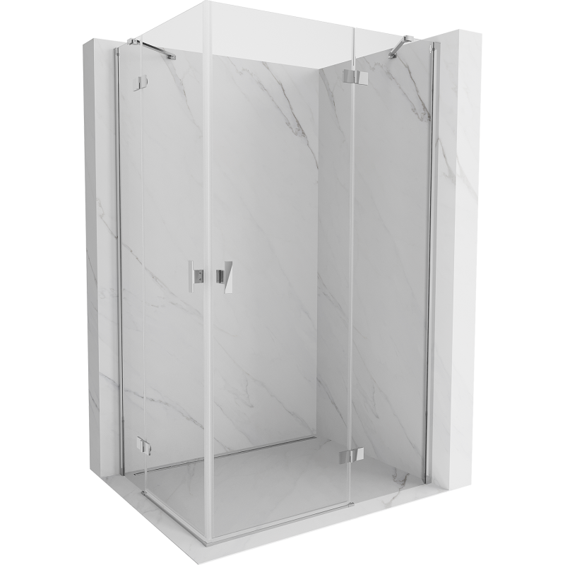 Mexen Mist-H Duo накланяща се душ кабина 75 x 115 см, прозрачна, хром - 8A5-075L-115P-01-00