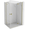Mexen Mist H Duo сгъваема душ кабина 80 x 85 см, прозрачна, златна - 8A5-080L-085P-50-00