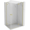 Mexen Mist H Duo душ кабина с люлееща се врата 80 x 85 см, прозрачна, златен матиран - 8A5-080L-085P-55-00