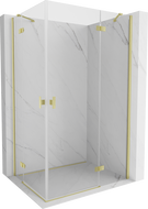 Mexen Mist H Duo душ кабина с отварящи се врати 80 x 120 см, прозрачна, златно матова - 8A5-080L-120P-55-00