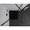 Mexen Pretoria отваряща се душ кабина 80 x 80 см, прозрачна, черна + корито Flat,