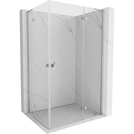 Mexen Mist H L Duo отваряща се душ кабина 75 x 100 см, прозрачна, хром - 8A5L-075L-100P-01-00