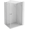 Mexen Mist H L Duo отваряща се душ кабина 100 x 120 см, прозрачна, хром - 8A5L-100L-120P-01-00