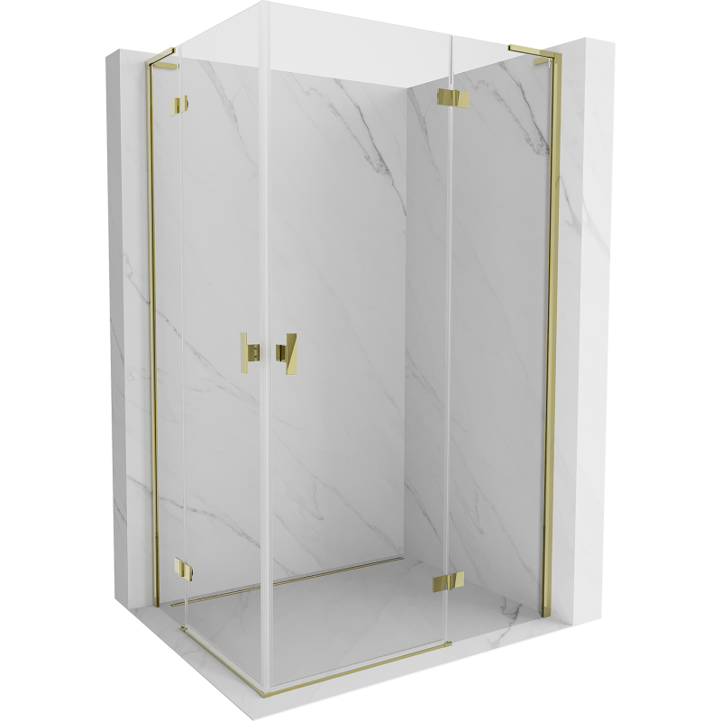 Mexen Mist-H L Duo кабина за душ окачена 70 x 120 см, прозрачно, злато - 8A5L-070L-120P-50-00