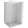 Mexen Mist-H L Duo душ кабина с отваряща се врата 75 x 110 см, прозрачна, злато мат - 8A5L-075L-110P-55-00