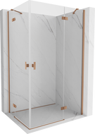Mexen Mist H Duo душ кабина с панти 80 x 100 см, прозрачна, четкана мед - 8A5-080L-100P-65-00