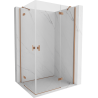 Mexen Mist H Duo душ кабина с люлееща се врата 80 x 110 см, прозрачна, матиран мед - 8A5-080L-110P-65-00