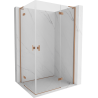 Mexen Mist-H L Duo душ кабина с панти 90 x 95 cm, прозрачна, матирано мед - 8A5L-090L-095P-65-00