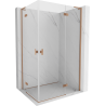 Mexen Mist-H L Duo душ кабина отваряема 90 x 120 см, прозрачна, матирана мед - 8A5L-090L-120P-65-00