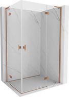 Mexen Mist-H L Duo душ кабина отваряема 90 x 120 см, прозрачна, матирана мед - 8A5L-090L-120P-65-00