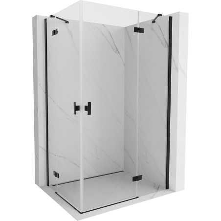 Mexen Mist H Duo душ кабина с отваряща се врата 80 x 105 см, прозрачна, черна - 8A5-080L-105P-70-00