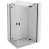 Mexen Mist H Duo душ кабина с отваряща се врата 80 x 105 см, прозрачна, черна - 8A5-080L-105P-70-00