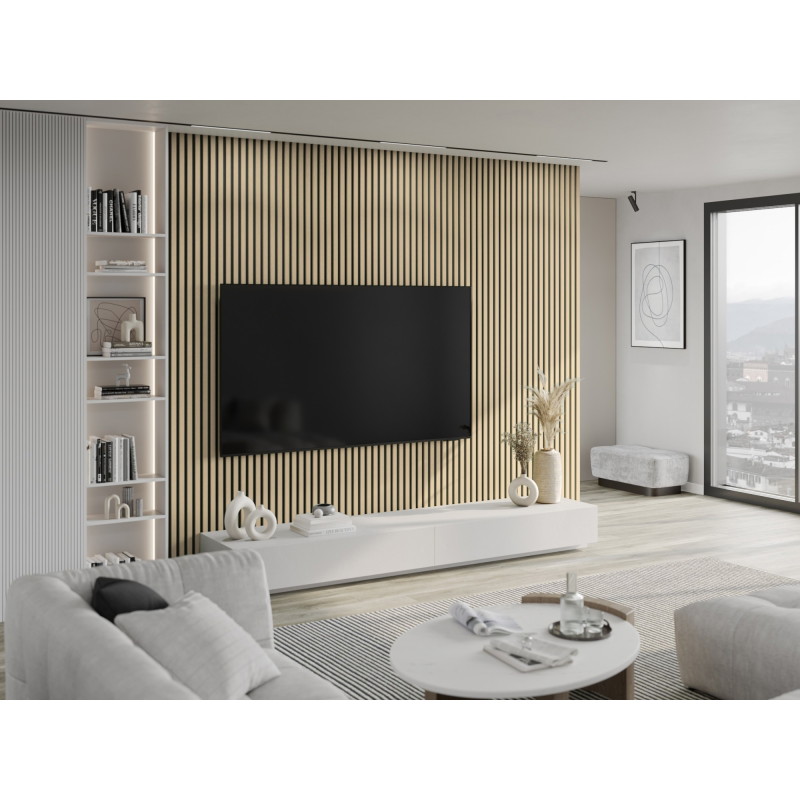 Mexen Lam-B стенни ламели 275 x 30 см, HDF плоча 4 мм, технически фурнир, Пясъчен