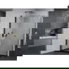 Mexen Pretoria ъглова душ кабина 90 x 100 см, прозрачна, черна + душ под Flat, черен - 852-090-100-70-00-4070B