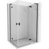 Mexen Mist-H L Duo отваряща се душ кабина 70 x 90 см, прозрачна, черна - 8A5L-070L-090P-70-00