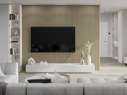 Mexen Lam-F ламелни акустични панели 275 x 30 см, филц 8 мм, технически фурнир, Пясъчен дъб - S105-275307-3015-001