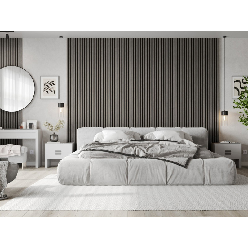 Mexen Lam-B стенни панели 275 x 30 см, HDF плоча 4 мм, технически фурнир, Сребърен