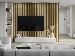 Mexen Lam-F акустични стенни ламели 275 x 30 см, филц 8 мм, технически фурнир, Естествен бамбук - S105-275307-3015-011