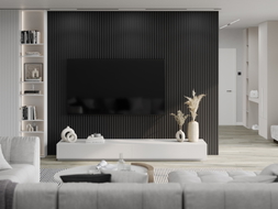 Mexen Lam-B стенни летви 275 x 31,5 см, HDF плоскост 4 мм, Черен мат - S100-275317-2812-053