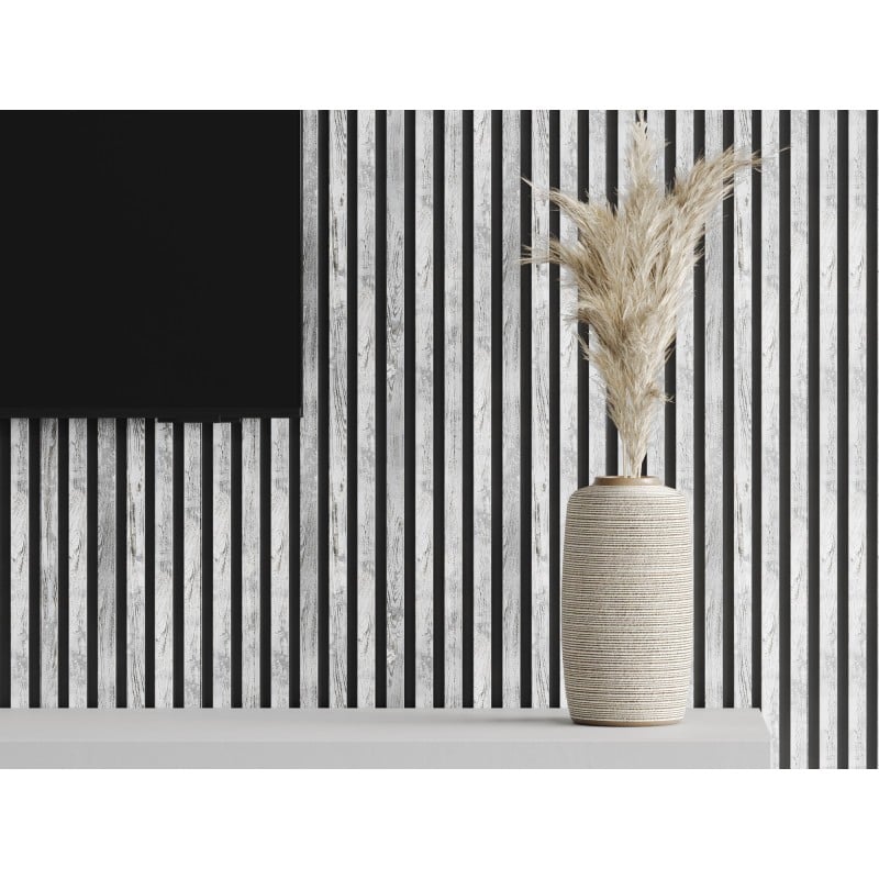Mexen Lam-B стенни ламели 275 x 31,5 cm, HDF плоча 4 mm, Избелeн Дъб - S100-275317-2812-064