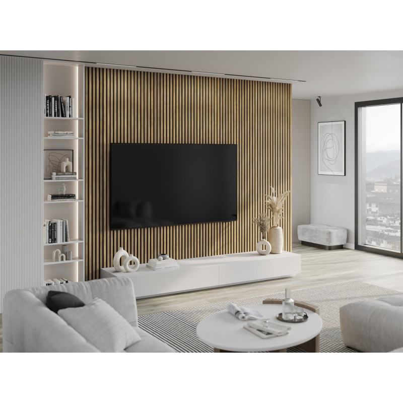 Mexen Lam-F ламели стенни акустични 275 x 31,5 см, филц 6 мм, Меден дъб - S105-275317-2812-066