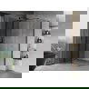 Mexen Mist T душ кабина с открехваща се врата 80 x 90 см, прозрачна, черна - 8A4T-080-090-70-00