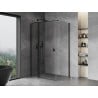 Mexen Mist T душ кабина с отваряща се врата 75 x 110 см, прозрачна, черна - 8A4T-075-110-70-00