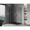 Mexen Mist T душ кабина с отваряща се врата 75 x 110 см, прозрачна, черна - 8A4T-075-110-70-00