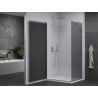 Mexen Pretoria кабина за душ с отваряща се врата 70 x 80 см, графит, хром + корито Flat - 852-070-080-01-40-4010