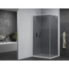 Mexen Pretoria люлееща се душ кабина 70 x 90 см, графит, хром + поддушник Flat